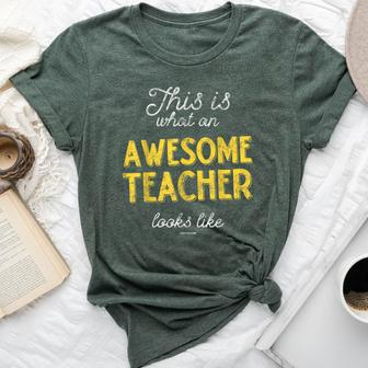Teacher For & [2021] Awesome Teacher Bella Canvas T-shirt - Monsterry DE